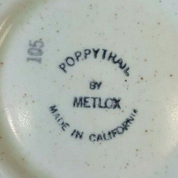 Set/4 Metlox Poppytrail Provincial Fruit Green 6.25" Rim Fruit Dessert Bowls - Picture 6 of 6